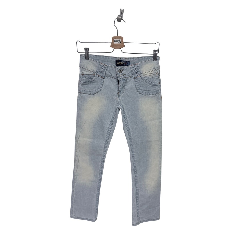Angels Y2K Vintage Light Wash Low Rise Straight Leg Jeans Size 5